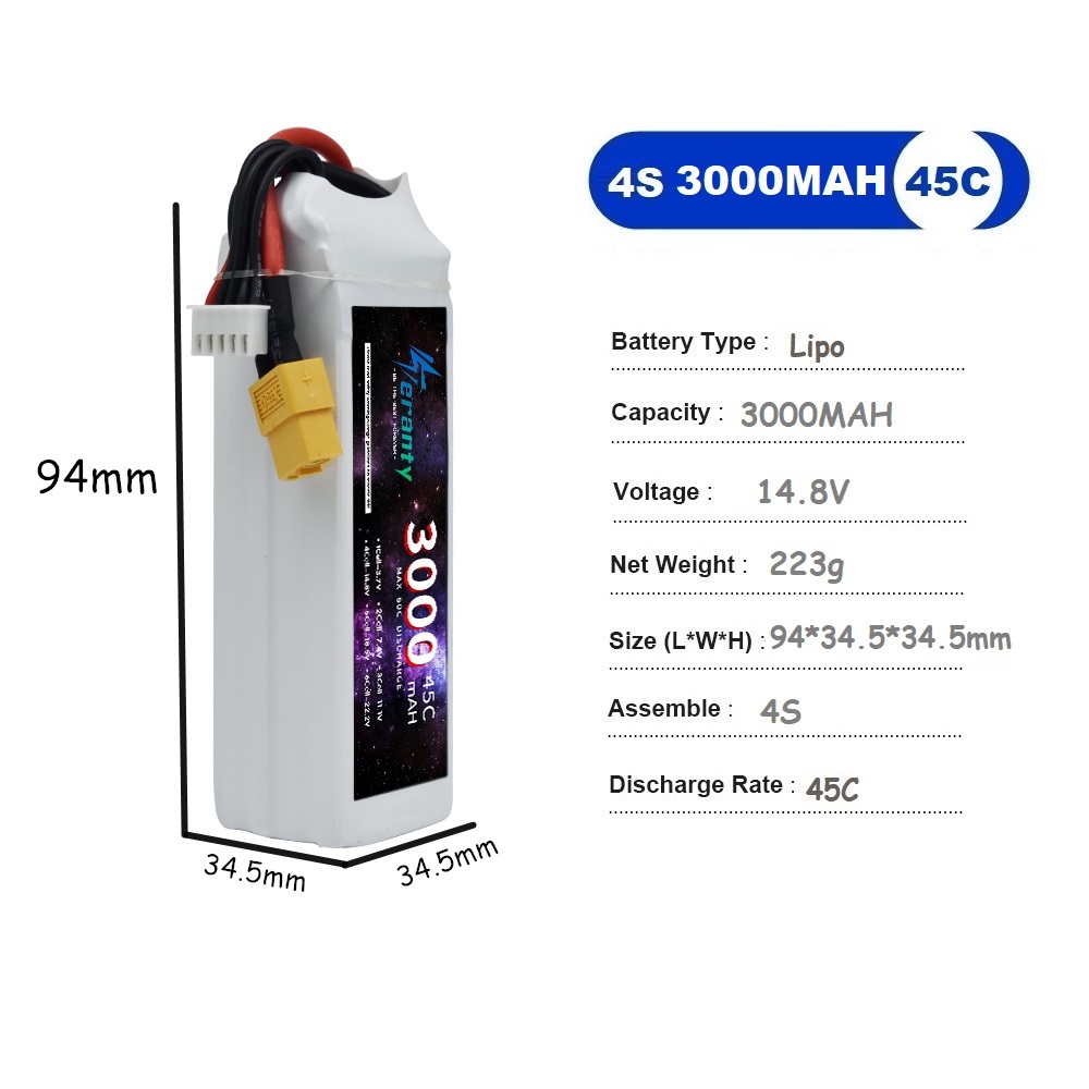 4S LiPo Battery 14.8V 1500mah  - огляд і ціна Nano Quad Fpv