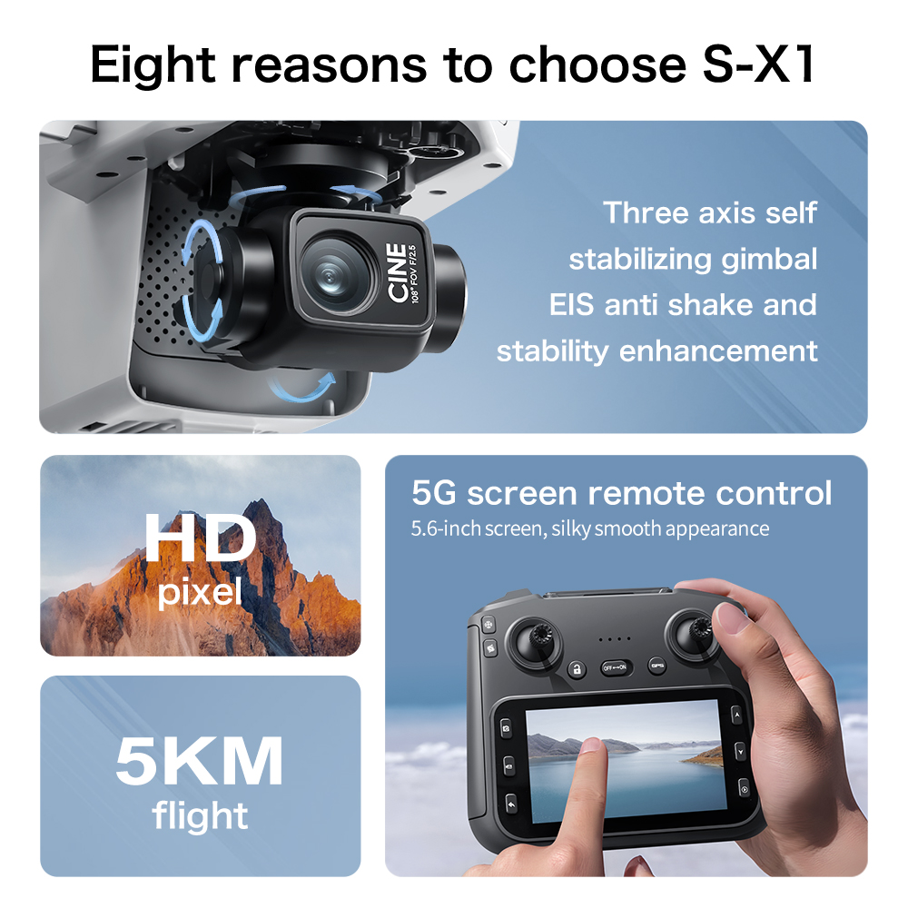 Original S-X1 Drone 8K HD Prof - огляд і ціна Drone X1 Rc