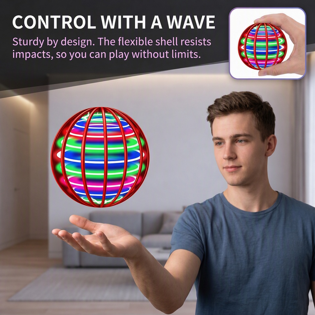 Flying Ball with Color LED Lig - огляд і ціна Drone Ball Rc