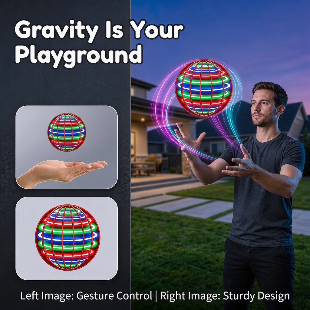 Flying Ball with Color LED Lig - огляд і ціна Drone Ball Rc