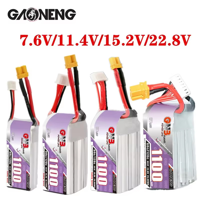 GNB 1100mAh 2S 3S 4S 6S 60C/12 - огляд і ціна Nano Quad Fpv