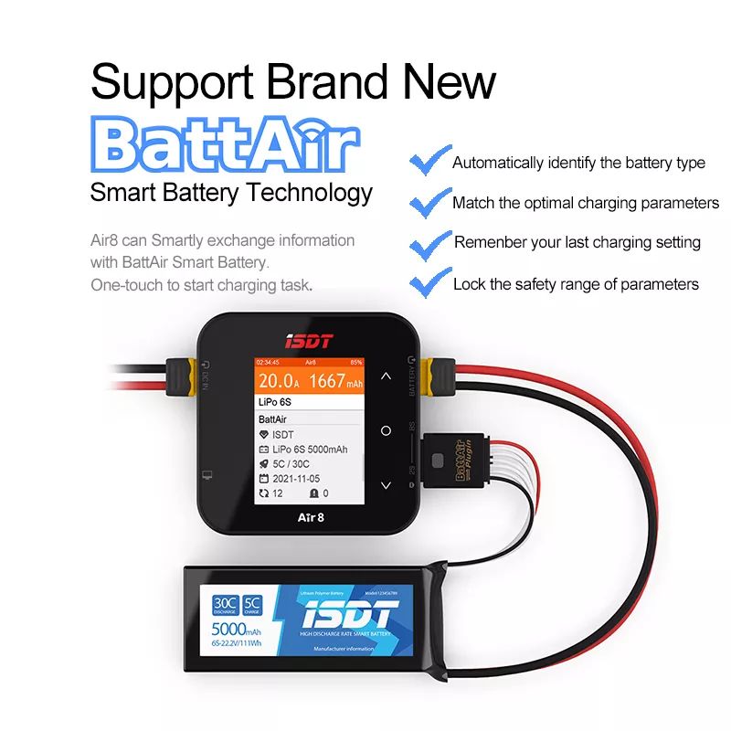 ISDT Air8 500W 20A Lipo Balanc - огляд і ціна Lipo Battery Charger